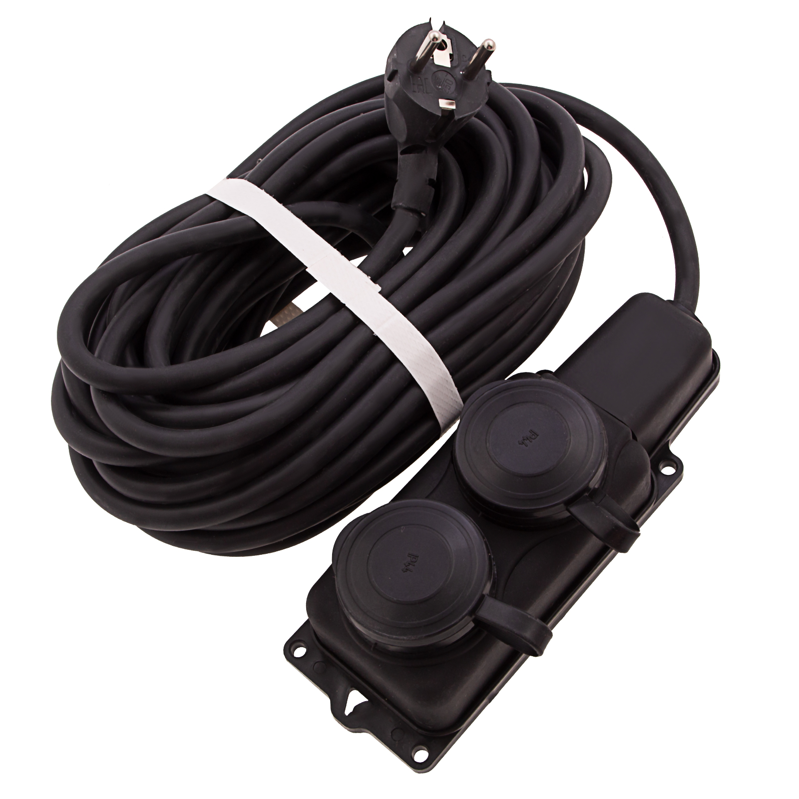 Удлинитель силовой 10 м, 16А, тип УХз16, КГ 3 x 1.5 мм, 2 розетки, Сибртех (95881)