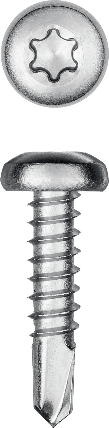 KRAFTOOL DS-P, 16 х 3.9 мм, А2, сверло, полукруглая головка, ТХ15, 1000 шт, саморез нержавеющий (300931-39-016)