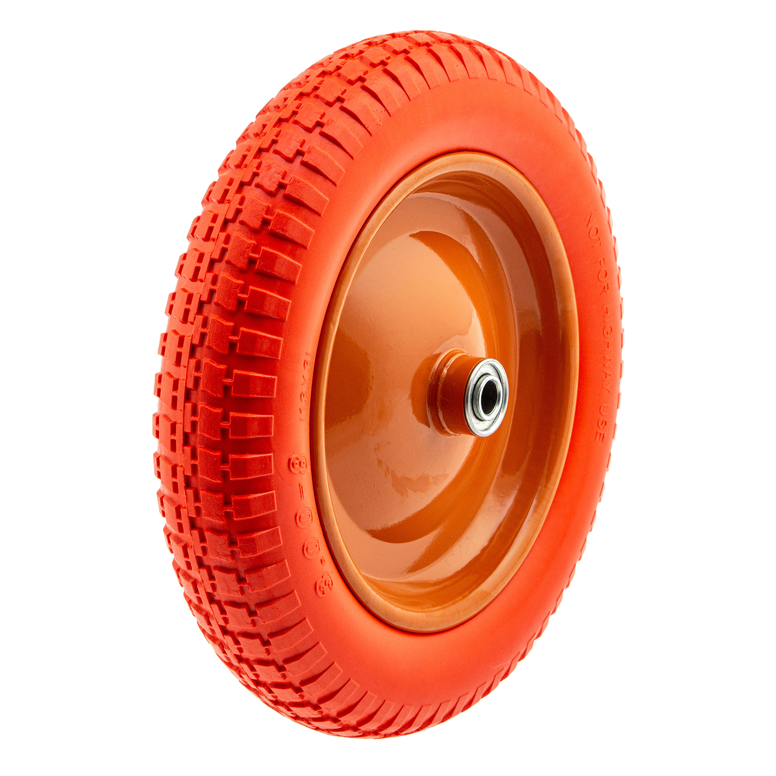 Колесо полиуретановое 3.00-8, длина оси 90 мм, подшипник 16 мм Palisad (68975)