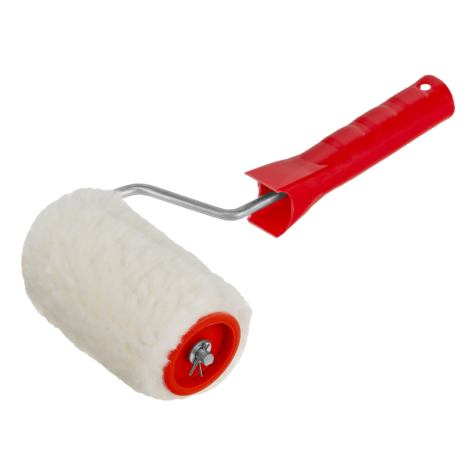 Валик "Натуральный мех", в сборе, 100 мм, D 48 мм, D ручки 6 мм, крепление шплинтом Сибртех (80161)