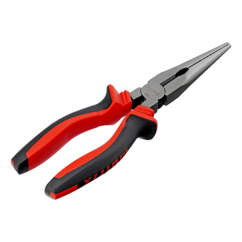 Длинногубцы прямые, 200 мм, хром-ванадий, двухкомпонентные рукоятки Matrix (17311)