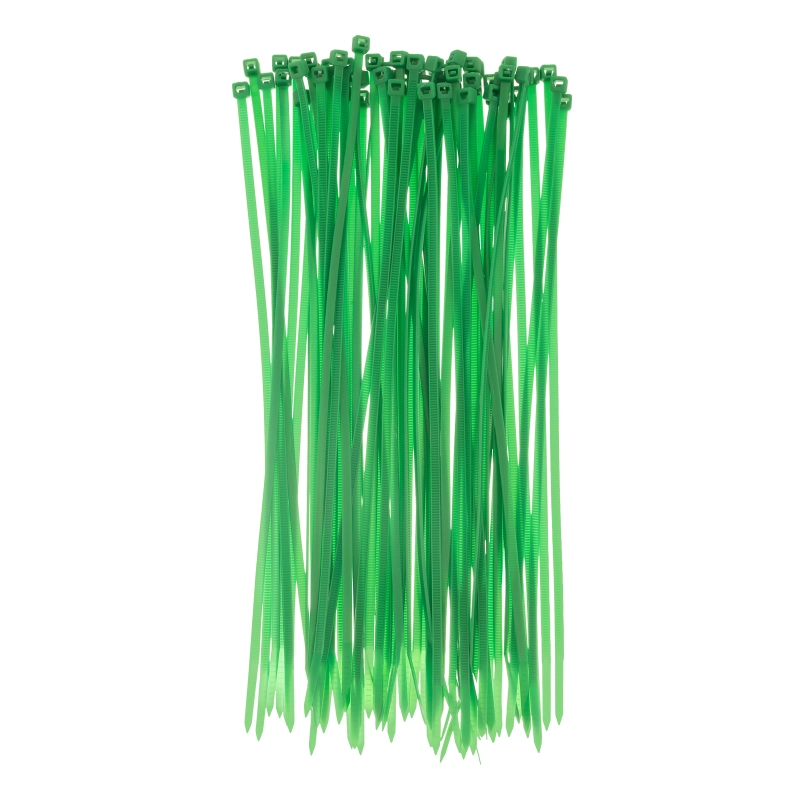 Хомуты, 250 x 3.6 мм, пластиковые, зеленые, 100 шт Сибртех (45513)