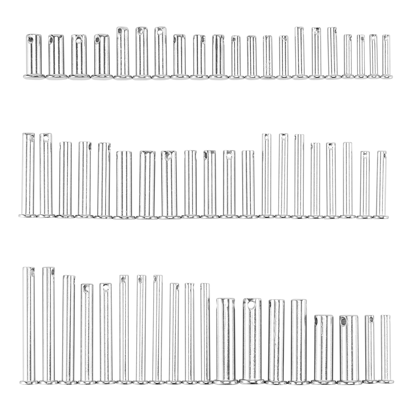 Набор штифтов с головкой и отверстием под шплинт, 60 предметов Сибртех (47612)