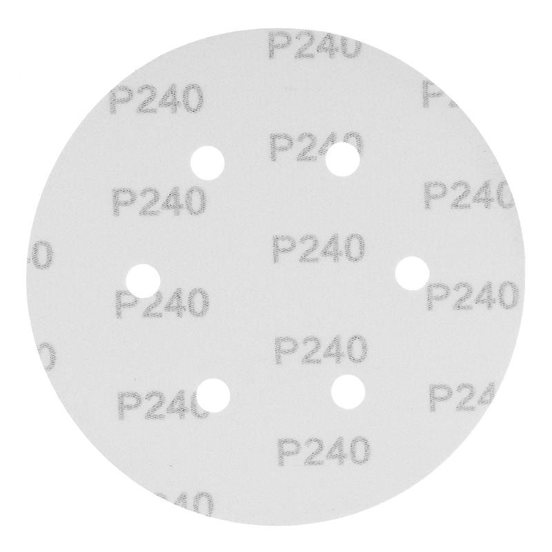 Круг абразивный на ворсовой подложке под "липучку", перфорированный, P 240, 150 мм, 5 шт Matrix (73846)