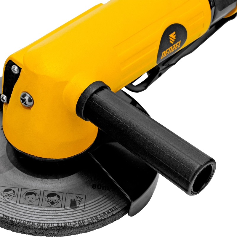 Пневматическая углошлифовальная машина AG125, 11000 об/мин, 125 мм, 186 л/мин Denzel (57477)