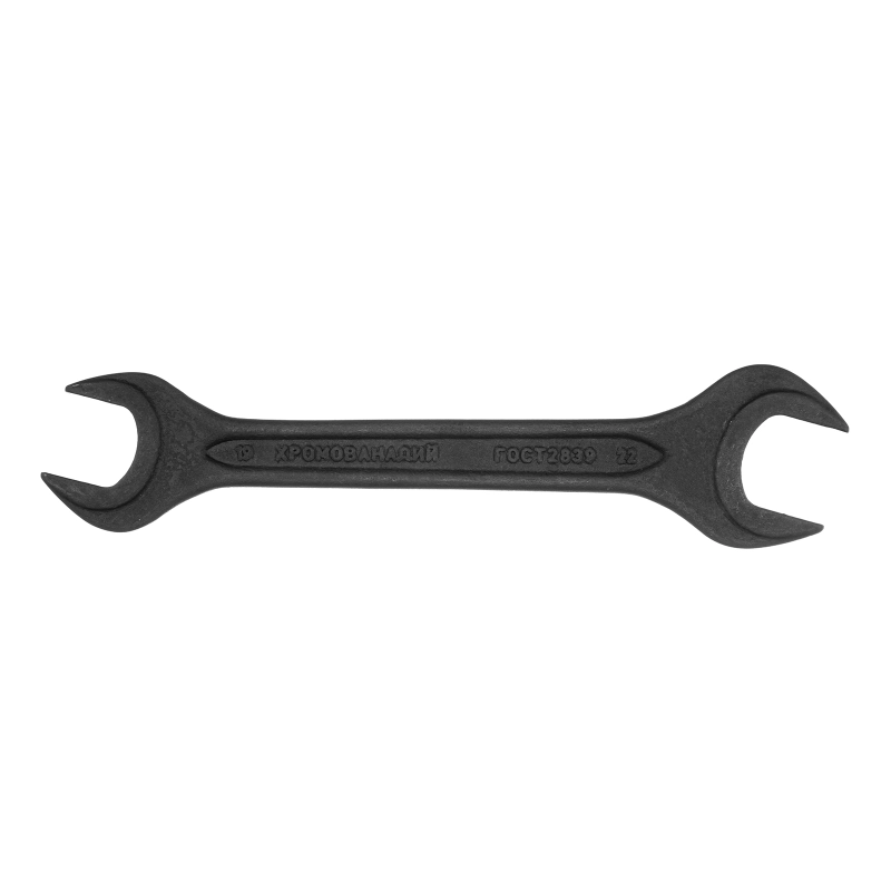 Ключ рожковый,19 х 22 мм, CrV, фосфатированный Сибртех (14329)