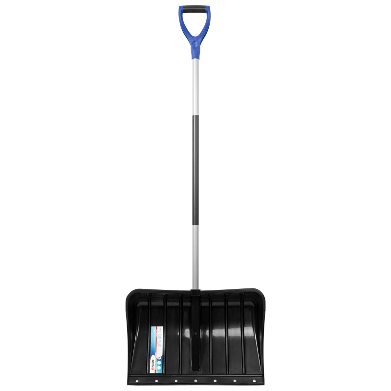Лопата для уборки снега пластиковая, 540 х 375 х 1520 мм, стальной черенок,стальная планка, Palisad (61568)
