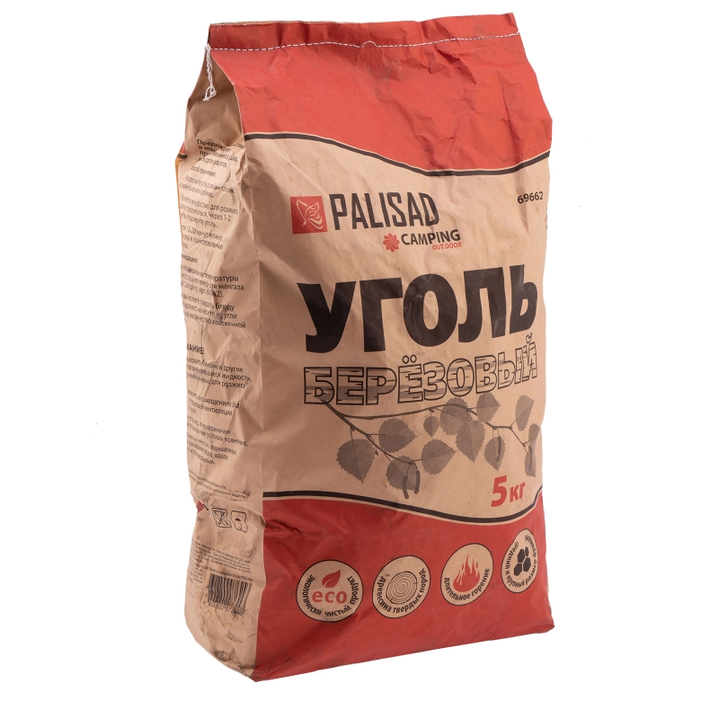 Уголь березовый, 5 кг Camping Palisad (69662)