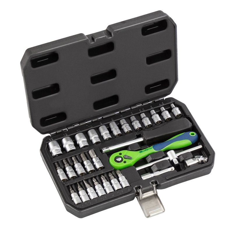 Набор инструментов 29 предметов, CrV, 1/4" Сибртех (13523)