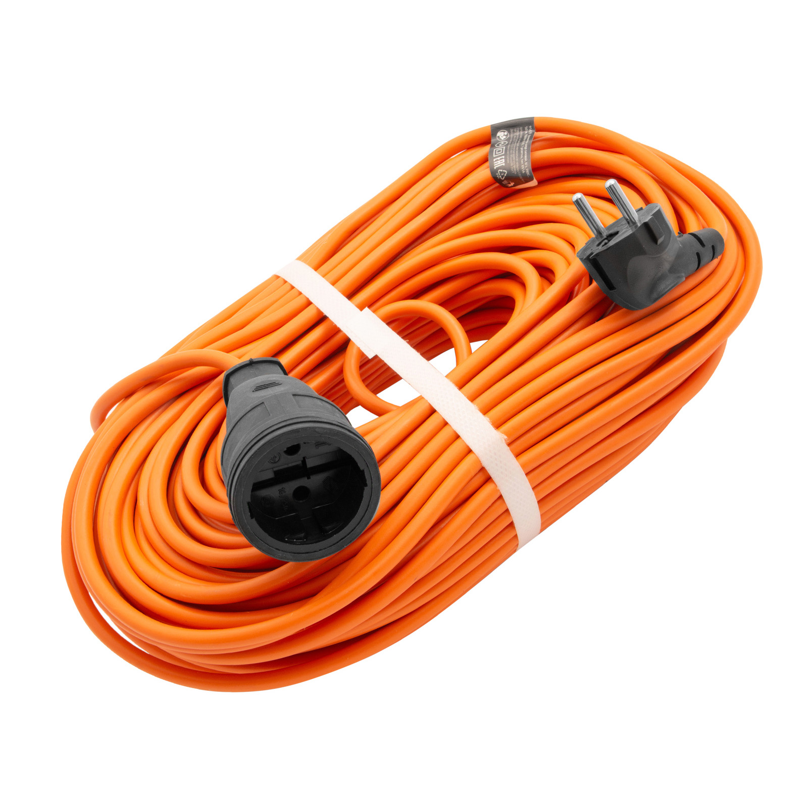 Удлинитель-шнур силовой 50 м, 16А, тип УХ16, ПВС, 1 розетка без заземления Сибртех (95825)