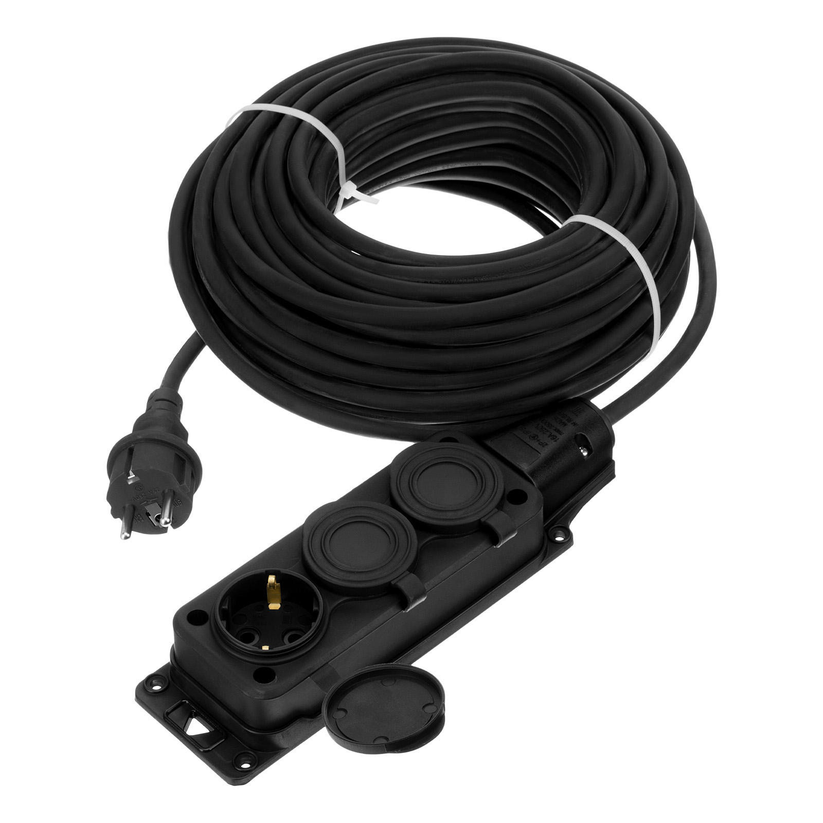 Удлинитель-шнур силовой Top Series, КГТТ, 20м, 3 розетки, 3 x 2,5 мм Denzel (37423)