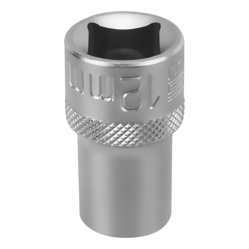 Головка торцевая удлиненная, 12 мм, шестигранная, CrV, под квадрат 1/2 Stels (13845)