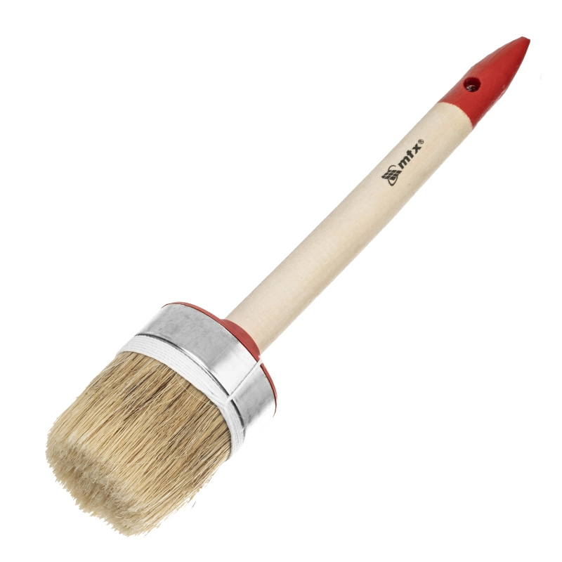 Кисть круглая, Профи №16 (55 мм) натуральная щетина, деревянная ручка MTX (82053)