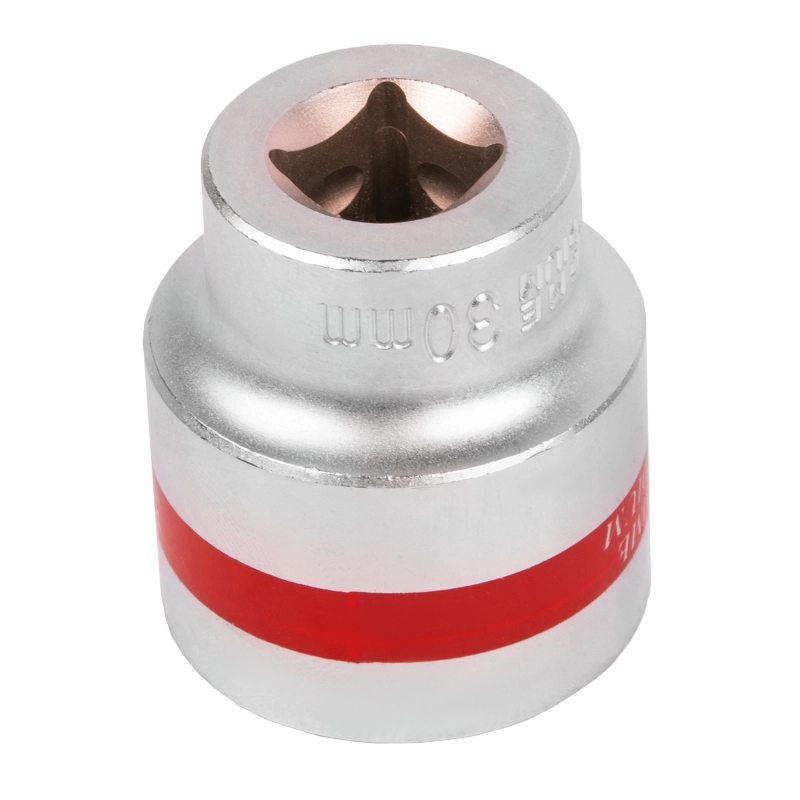 Головка торцевая, 30 мм, шестигранная, CrV, под квадрат 1/2, хромированная Matrix (13130)