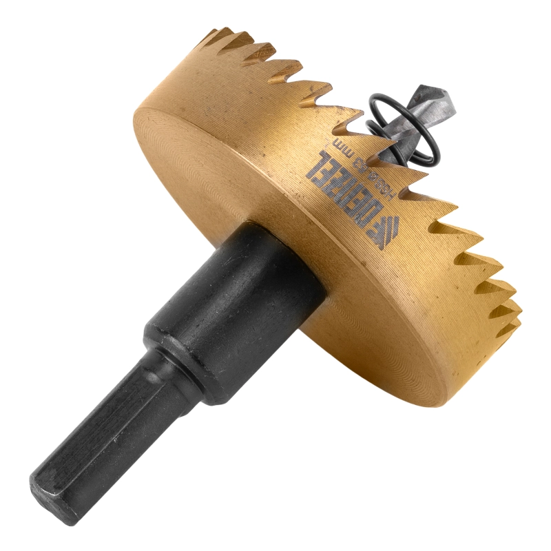 Коронка по металлу HSS, 53 мм, нитридтитановое покрытие Denzel (724117)