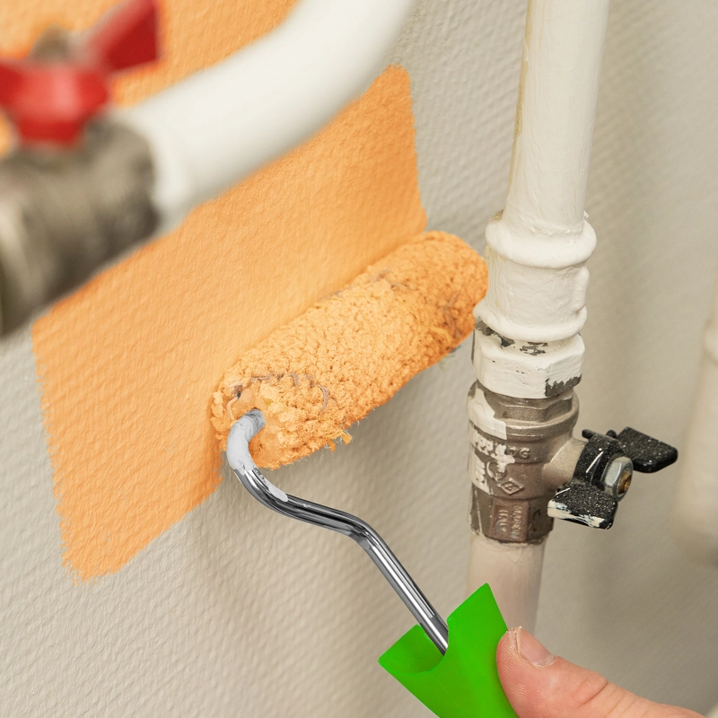 Мини-валик сменный "Водные краски", 110 мм, ворс 12 мм, D 16 мм, D ручки 6 мм, полиэстер Сибртех (80582)