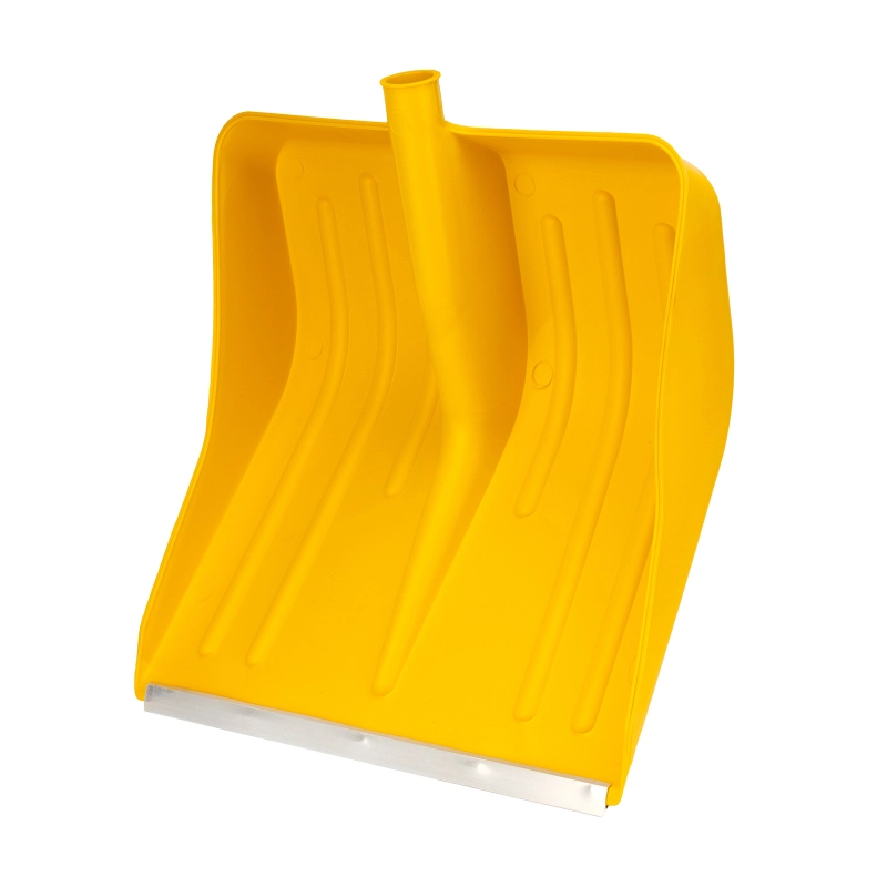 Лопата для уборки снега пластиковая, желтая, 420 х 425 мм, без черенка, Сибртех (61616)