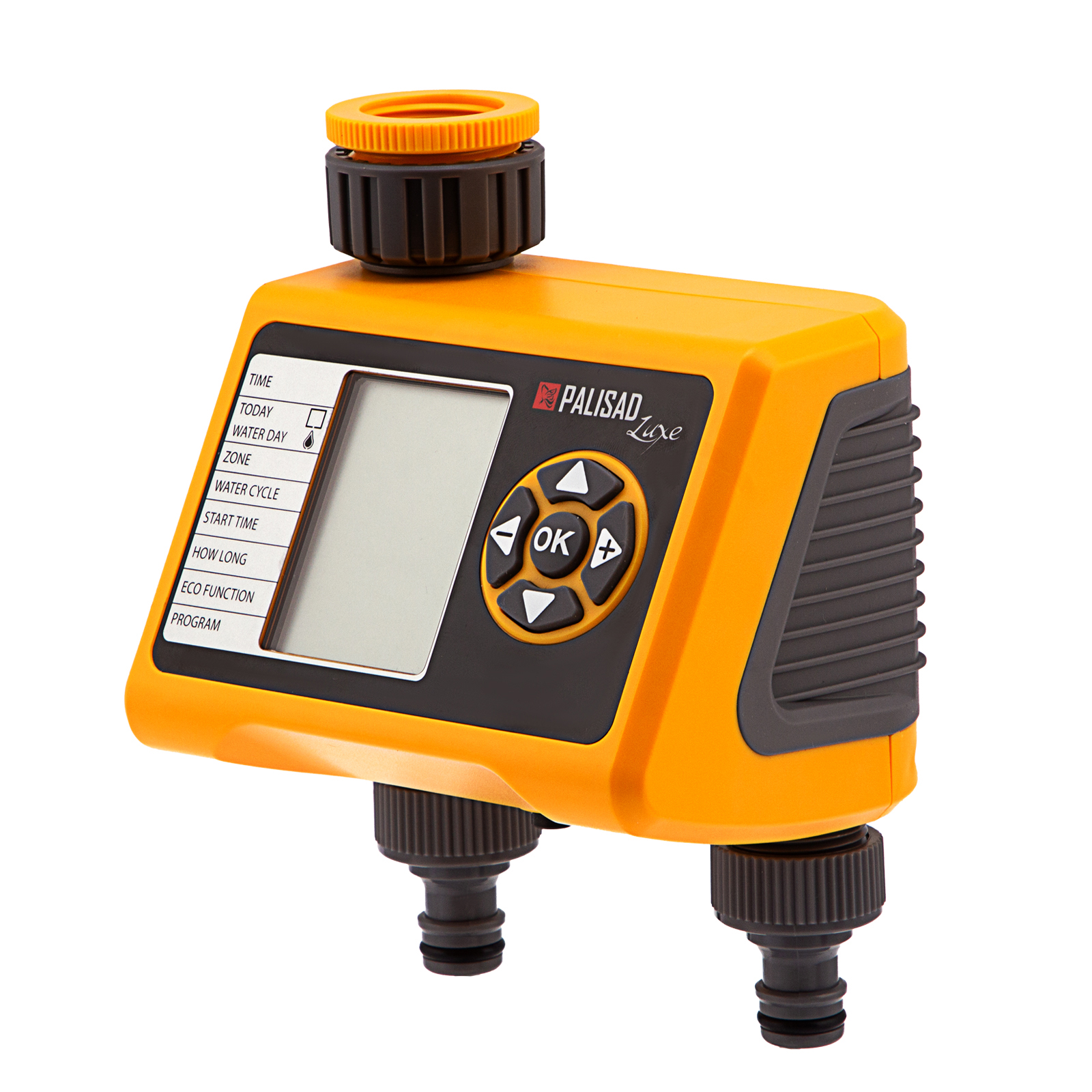 Таймер для полива на 2 линии, электронный Palisad Luxe (66199)