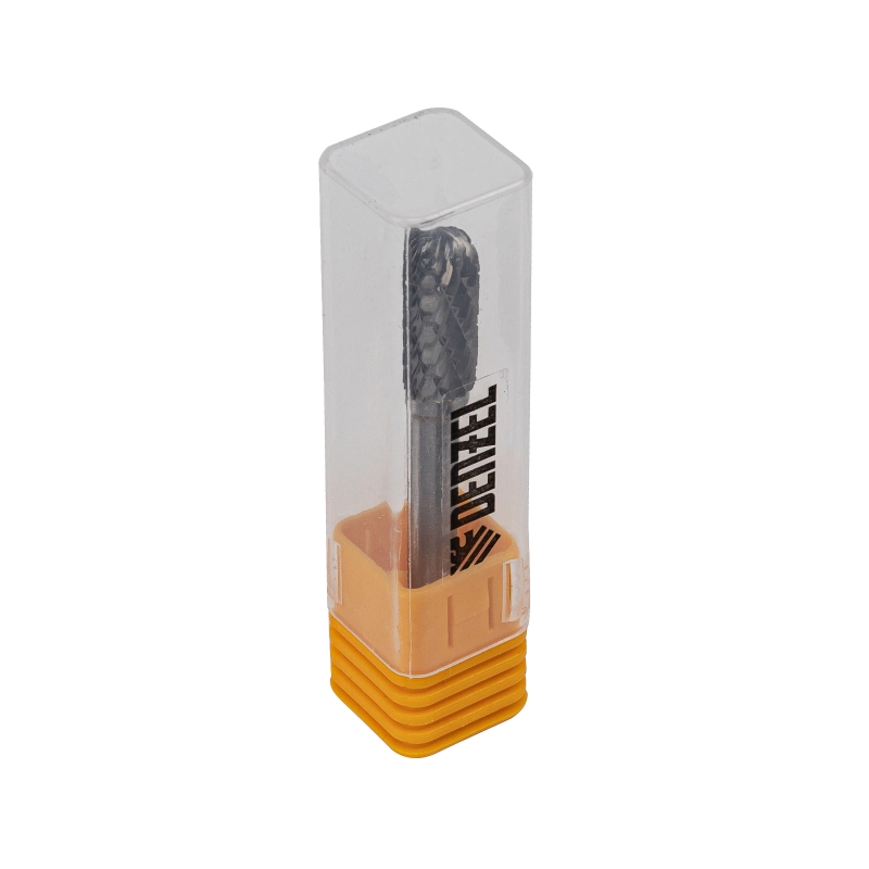 Борфреза по металлу твердосплавная, цилиндрическая закругленная, тип-С, 10 мм Denzel (72017)