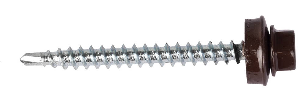 ЗУБР СКД 8017, 50 х 4.8 мм, шок.-коричн., 250 шт, кровельный саморез, Профессионал (4-300315-48-050-8017)