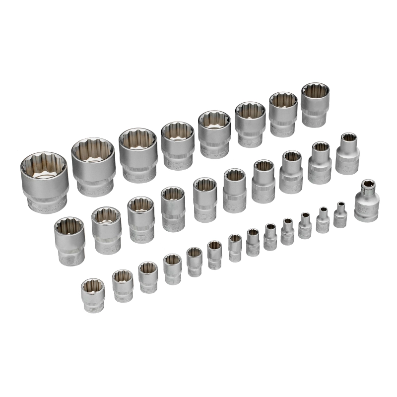 Набор инструментов 1/2", 1/4", CrV, 12 гранные головки, пластиковый кейс, 94 предмета Stels (14118)