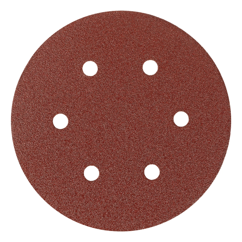 Круг абразивный на ворсовой подложке под "липучку", перфорированный, P 80, 150 мм, 5 шт Matrix (73838)