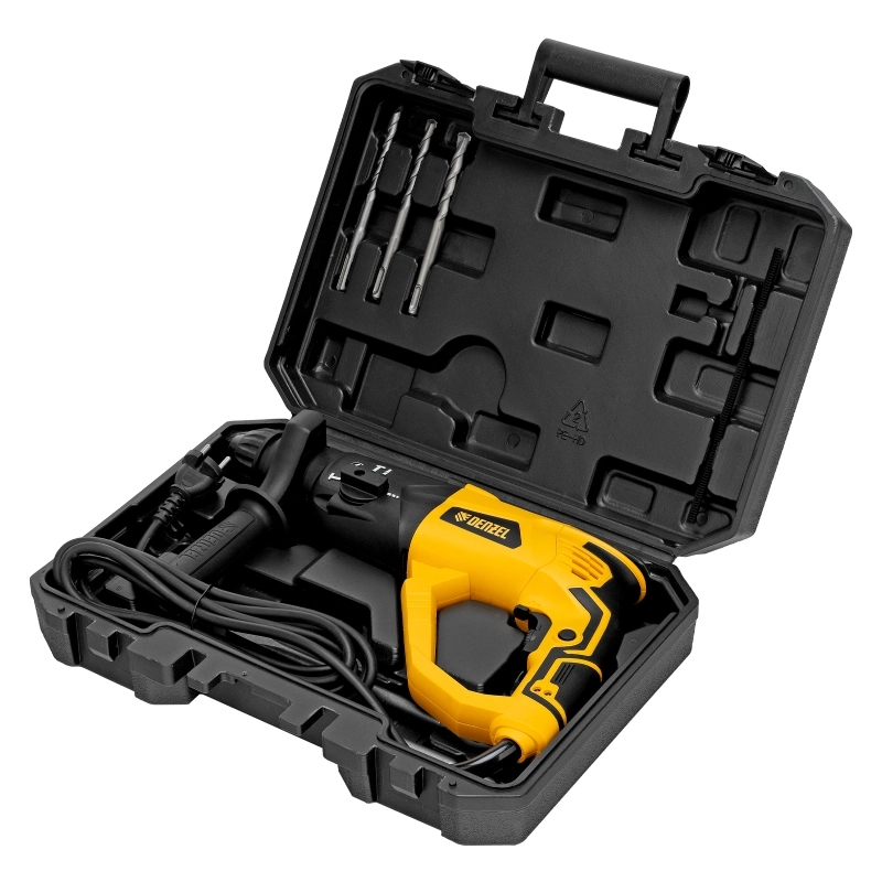 Перфоратор электрический RH-1050-26, SDS-plus, 1050 Вт, 3.2 Дж, 3 плюс 1 режим Denzel (26608)