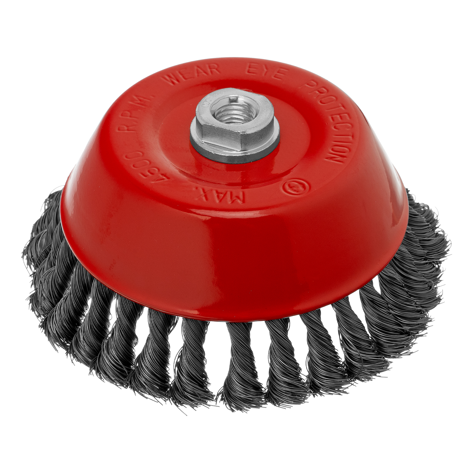 Щетка для УШМ, 150 мм, М14, "чашка", крученая проволока 0.35 мм Matrix (74618)