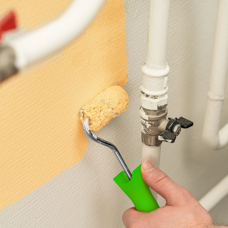 Мини-валик сменный "Водные краски", 60 мм, ворс 12 мм, D 16 мм, D ручки 6 мм, полиэстер Сибртех (80581)