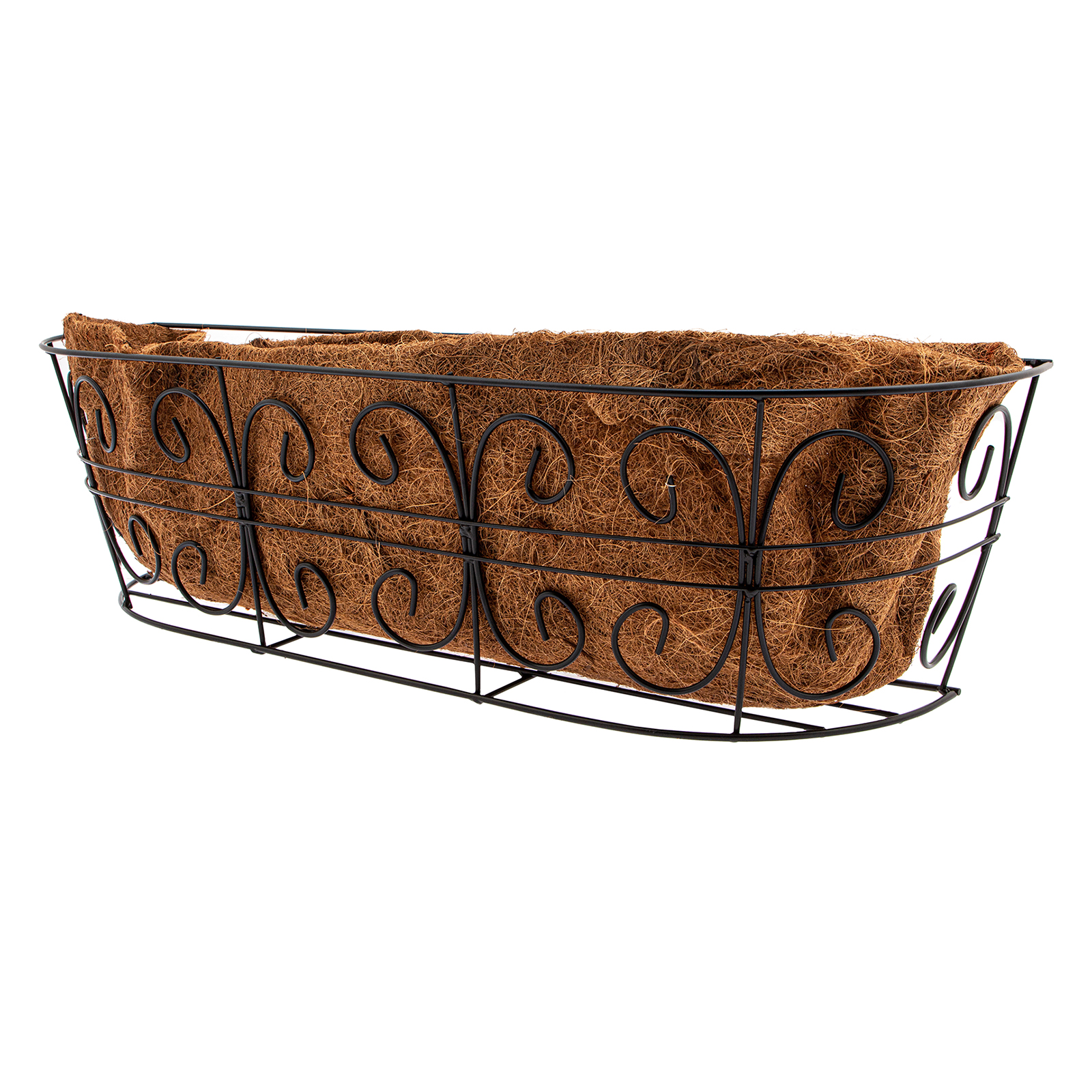 Пристенное кашпо с декором, 74 х 20 см, с кокосовой корзиной Palisad (69014)