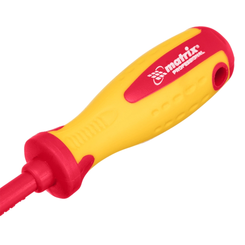 Отвертка Insulated, SL4 x 100 мм, CrMo, до 1000 В, двухкомпонентная рукоятка Matrix Professional (12916)