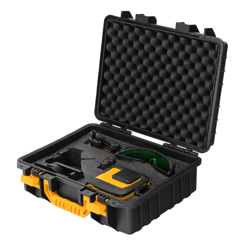 Лазерный уровень мультипризм. LXI 360-2 Green, 30 м, 520 Нм, акк. Li 2800 mAh, резьба 1/4" Denzel (35078)