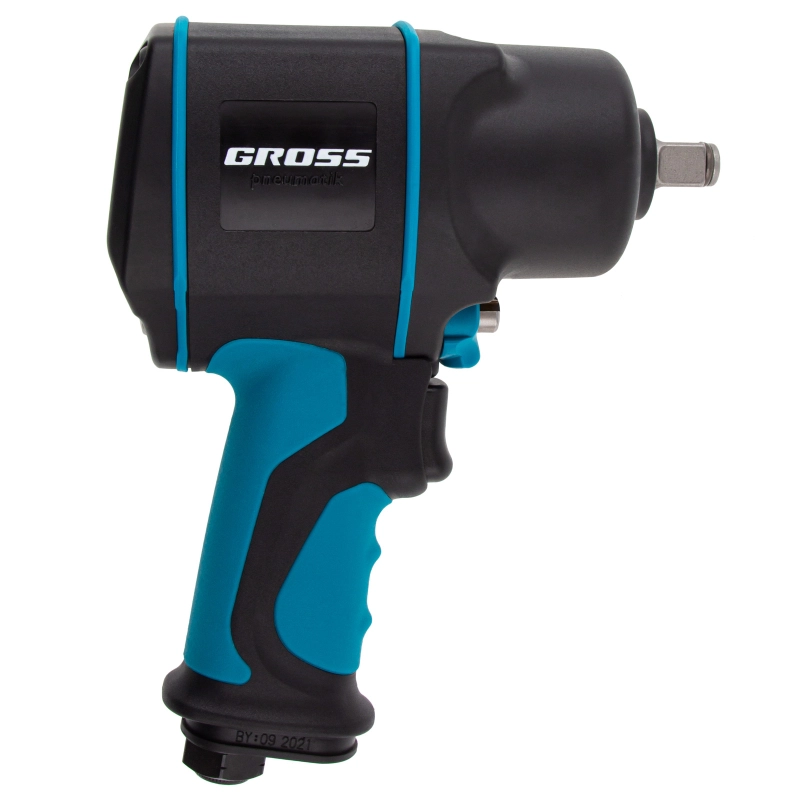 Гайковерт пневматический ударный G1285, 1/2, Twin Hammer, 1220Нм, 6500 об/мин, композитный Gross (57442)