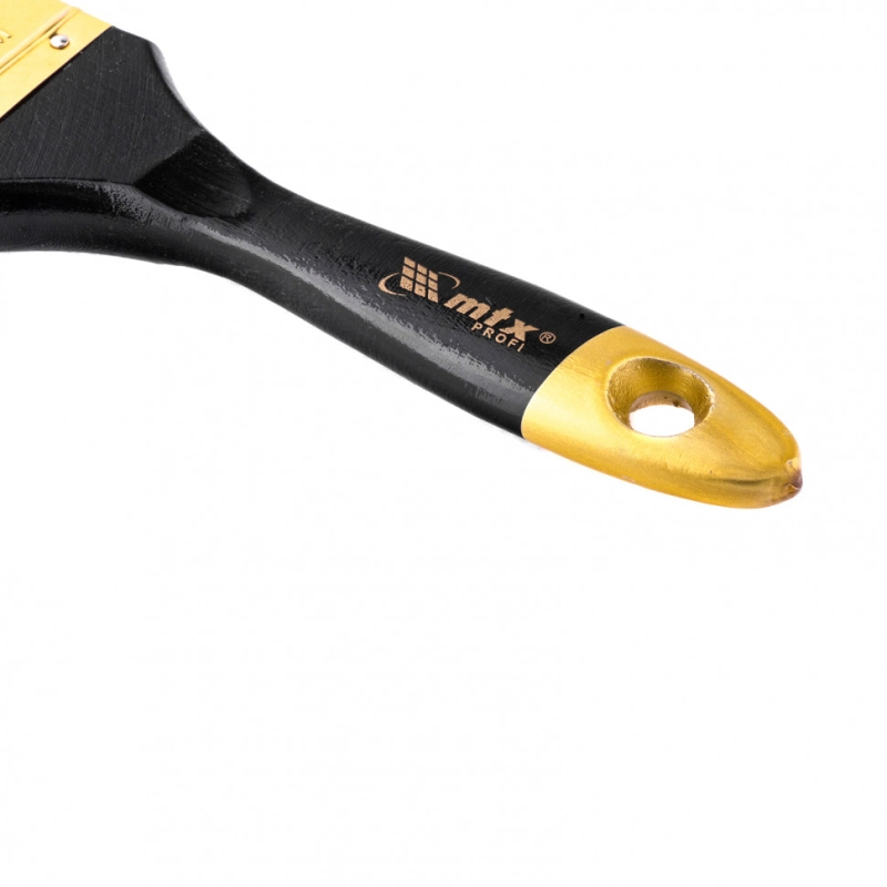 Кисть плоская "Профи" 2.5", натуральная щетина, деревянная ручка MTX (83153)