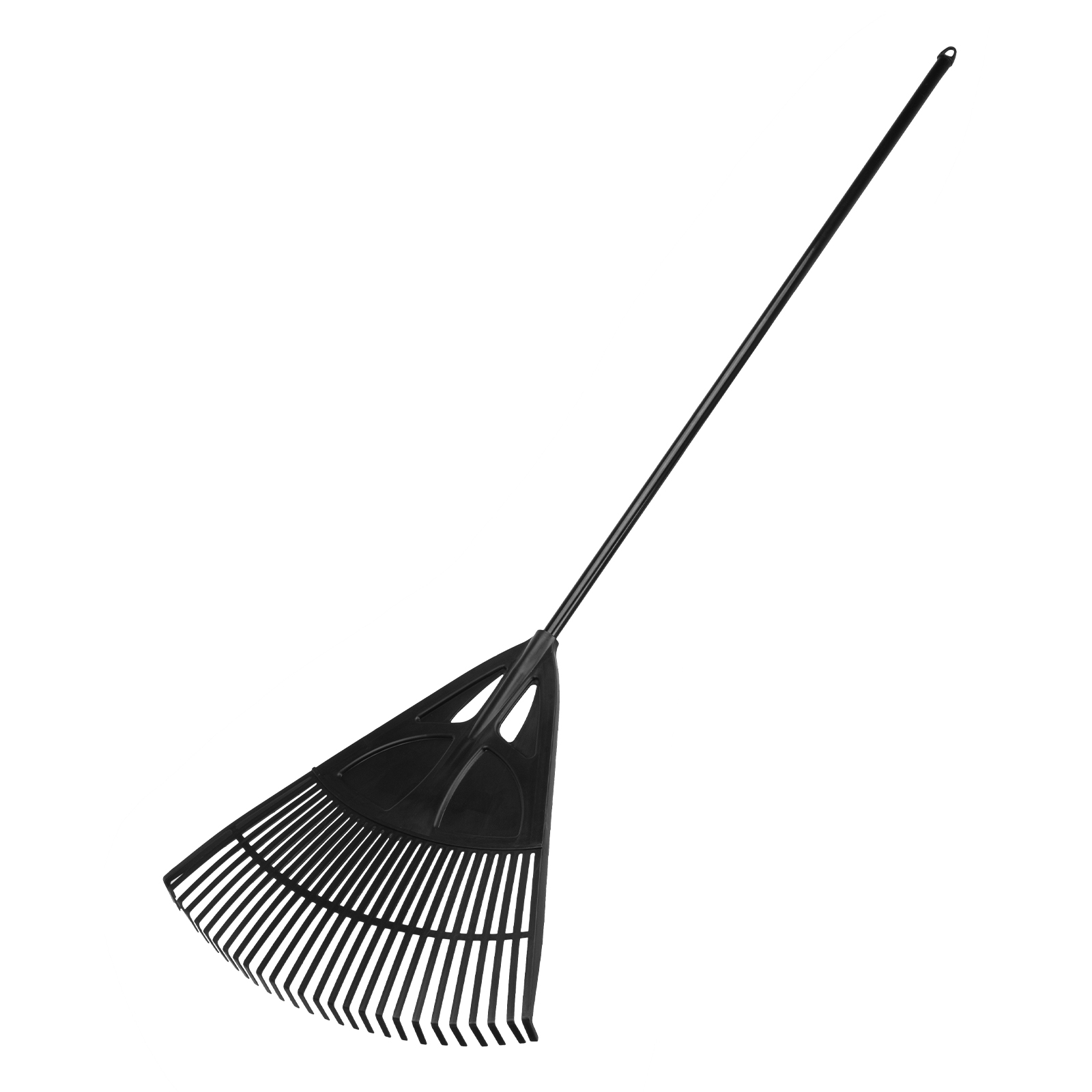 Грабли веерные пластиковые, 620 х 1750 мм, 27 плоских зубьев, алюминиевый черенок, Palisad (61806)