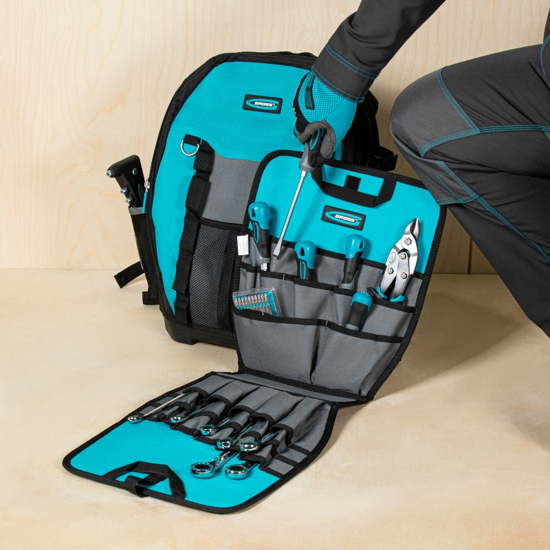 Рюкзак для инструмента Experte, 77 карманов, пластиковое дно, органайзер, 360 х 205 х 470 мм Gross (90270)