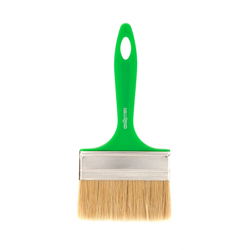 Кисть флейцевая "Эксперт", 100 x 8, натуральная щетина, пластиковая ручка Сибртех (83310)