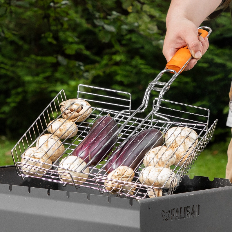 Решетка гриль 260 х 320 х 65 мм. объемная хромированная Camping Palisad (69554)