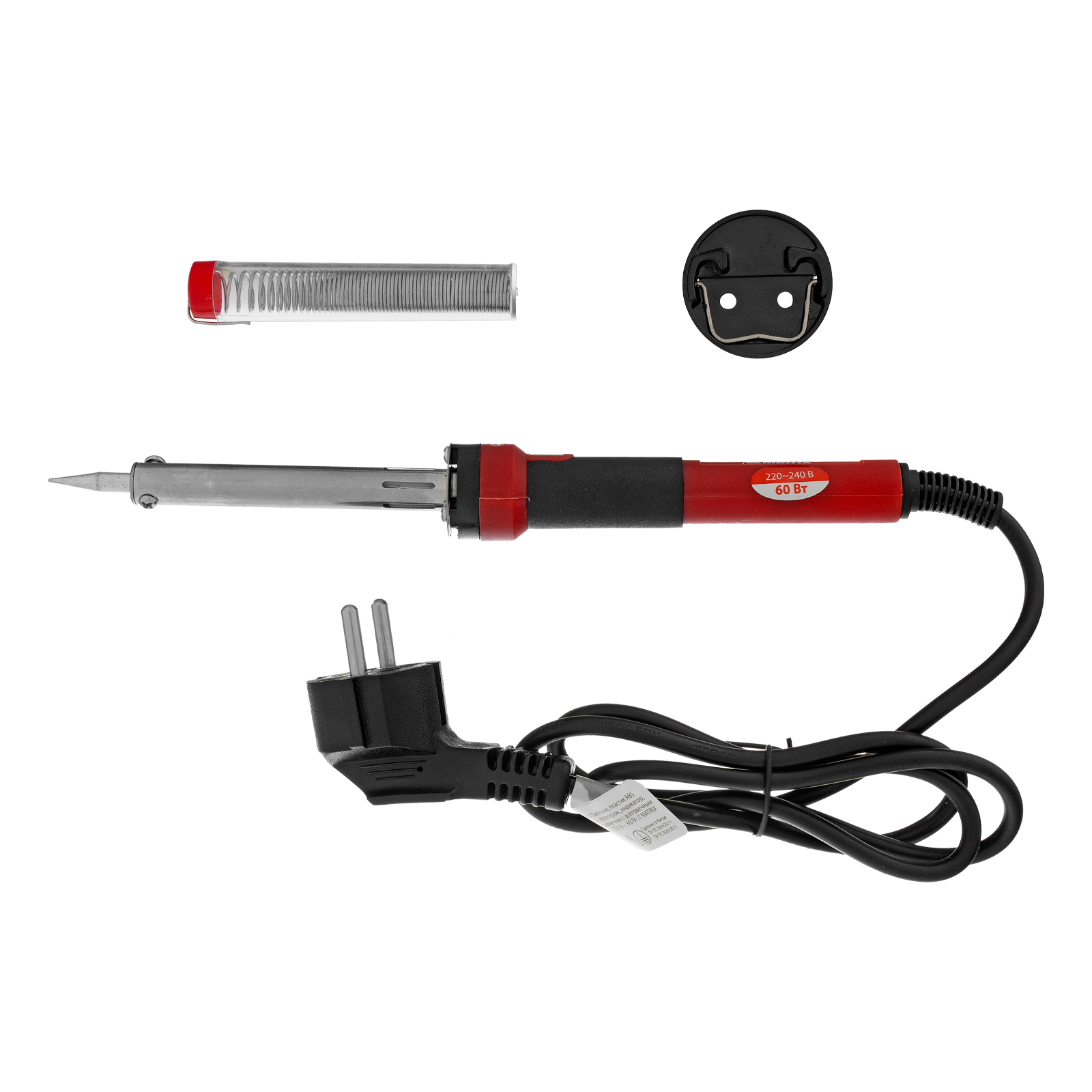 Паяльник, пластик ABS, класс защиты 1, индикатор, медный наконечник с долговечным покрытием, 220 В, 60 W Matrix (913046)