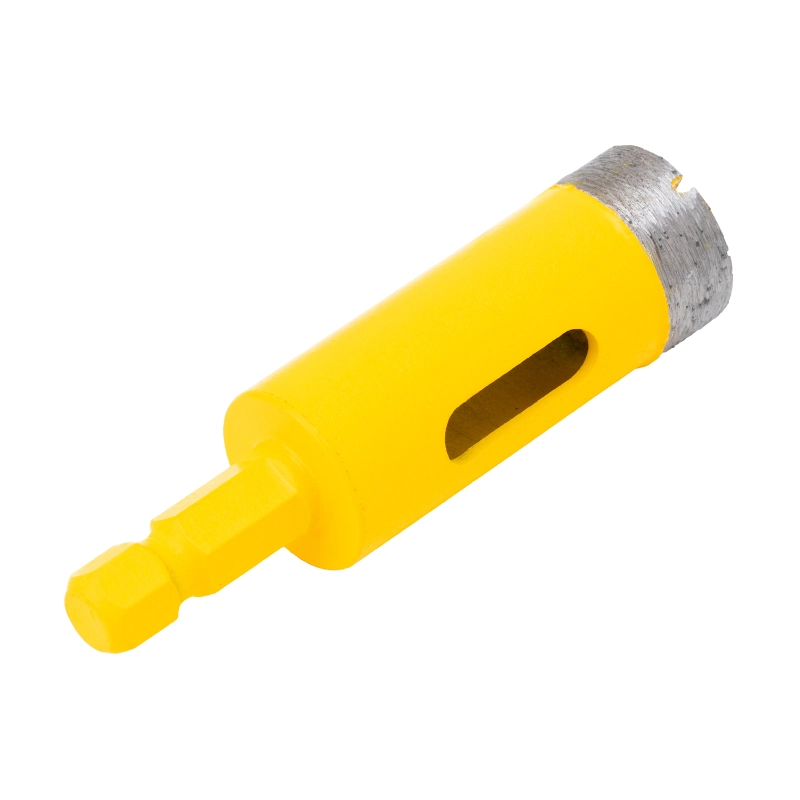 Сверло алмазное по керамограниту, 20 мм, мокрая резка, трехгранный хвостовик Denzel (72679)