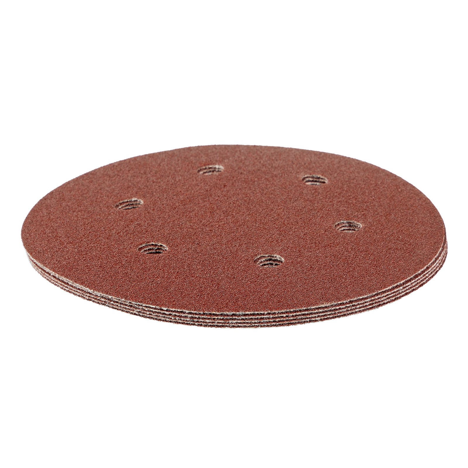 Круг абразивный на ворсовой подложке под "липучку", перфорированный, P 80, 150 мм, 5 шт Matrix (73838)