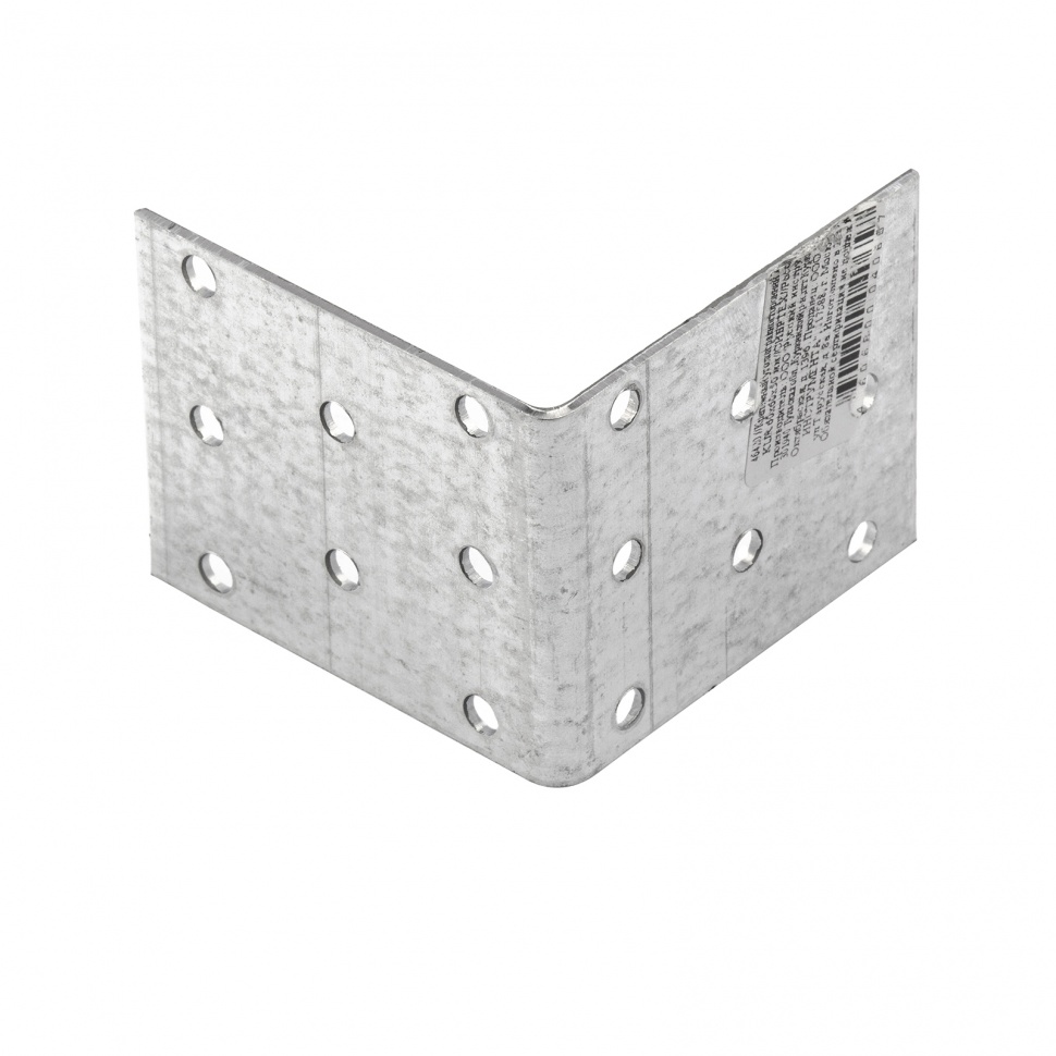 Крепежный уголок равносторонний 2 мм, KUR 60 x 60 x 50 мм Сибртех (46420)