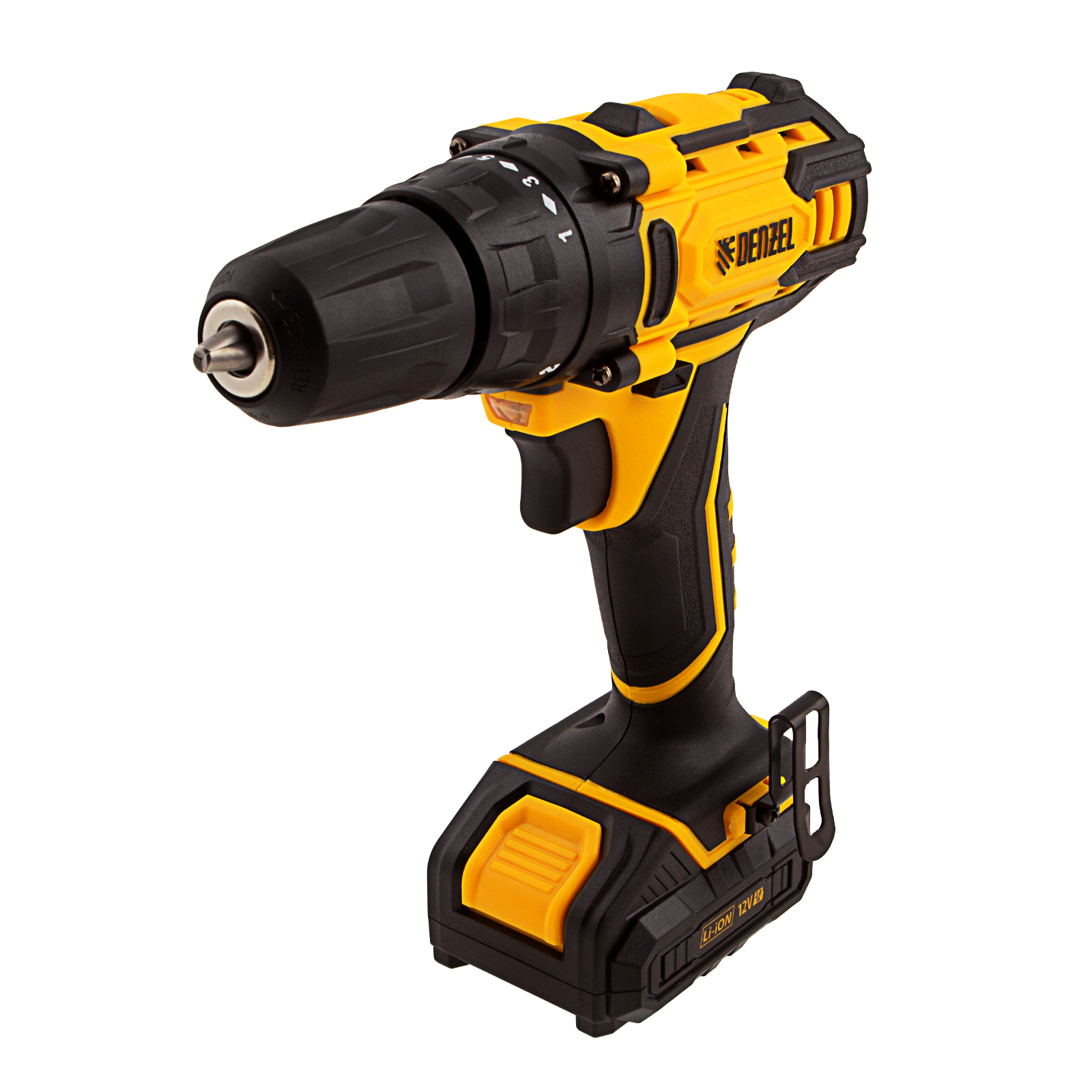 Дрель-шуруповерт аккумуляторная CDL-12-01CB, Li-Ion, 12 В, 1 акк. Denzel (26104)