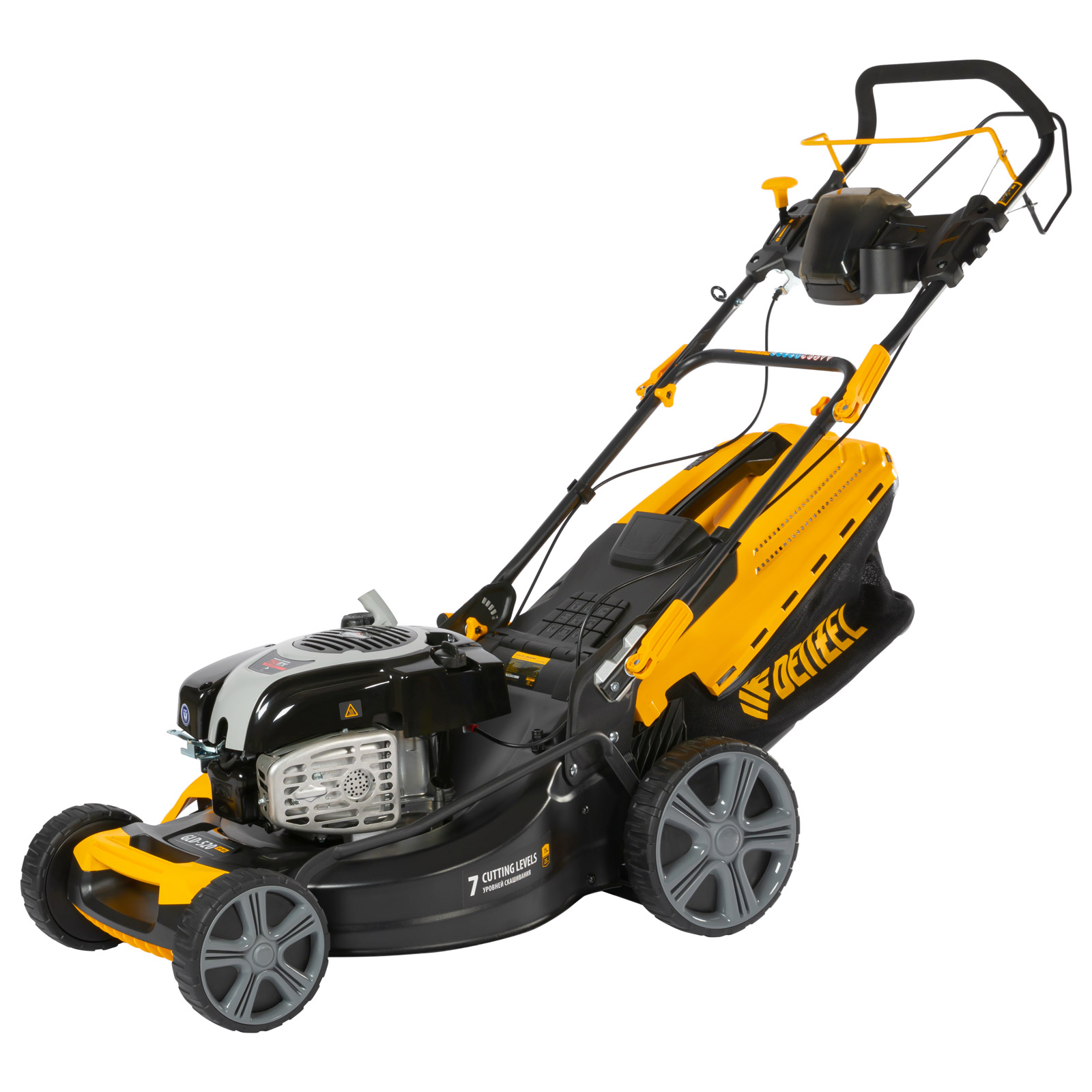Газонокосилка бензиновая GLD-520SP-BS, 163 см3, Briggs Stratton, ширина 52 см, привод, 60 л Denzel (58807)