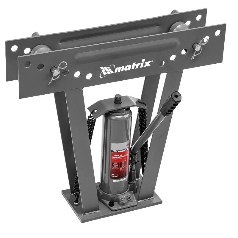 Трубогиб гидравлический, 1/2-2", 12 т, в комплекте с башмаками Matrix (181335)