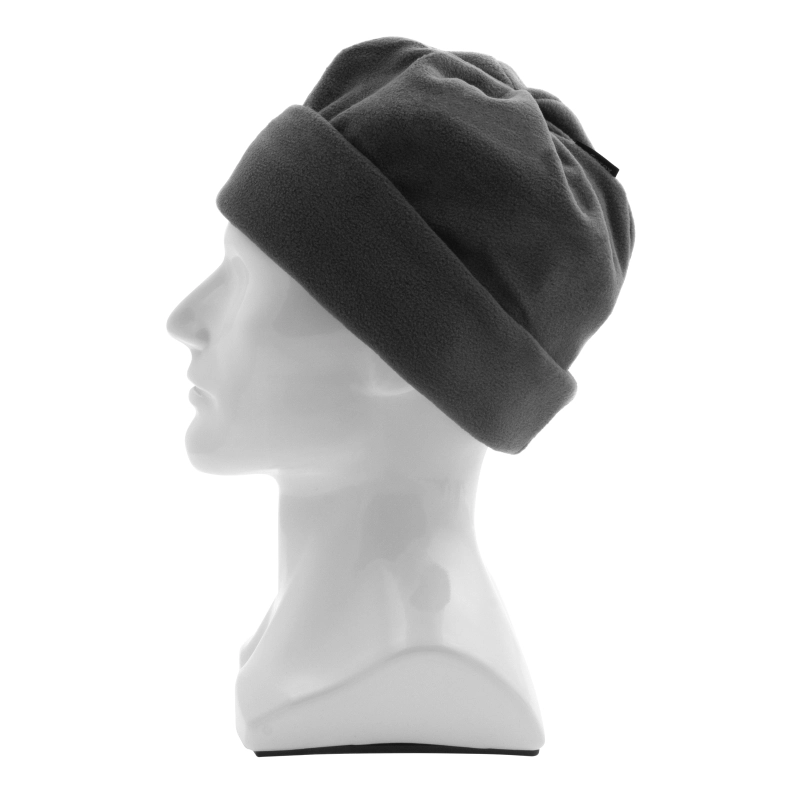 Шапка с отворотом из флиса для взрослых, размер 58-59, серая Сибртех (68834)