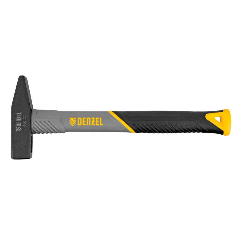 Молоток слесарный, 400 г, кованый, фибергласовая рукоятка c TPR покрытием Denzel (10484)