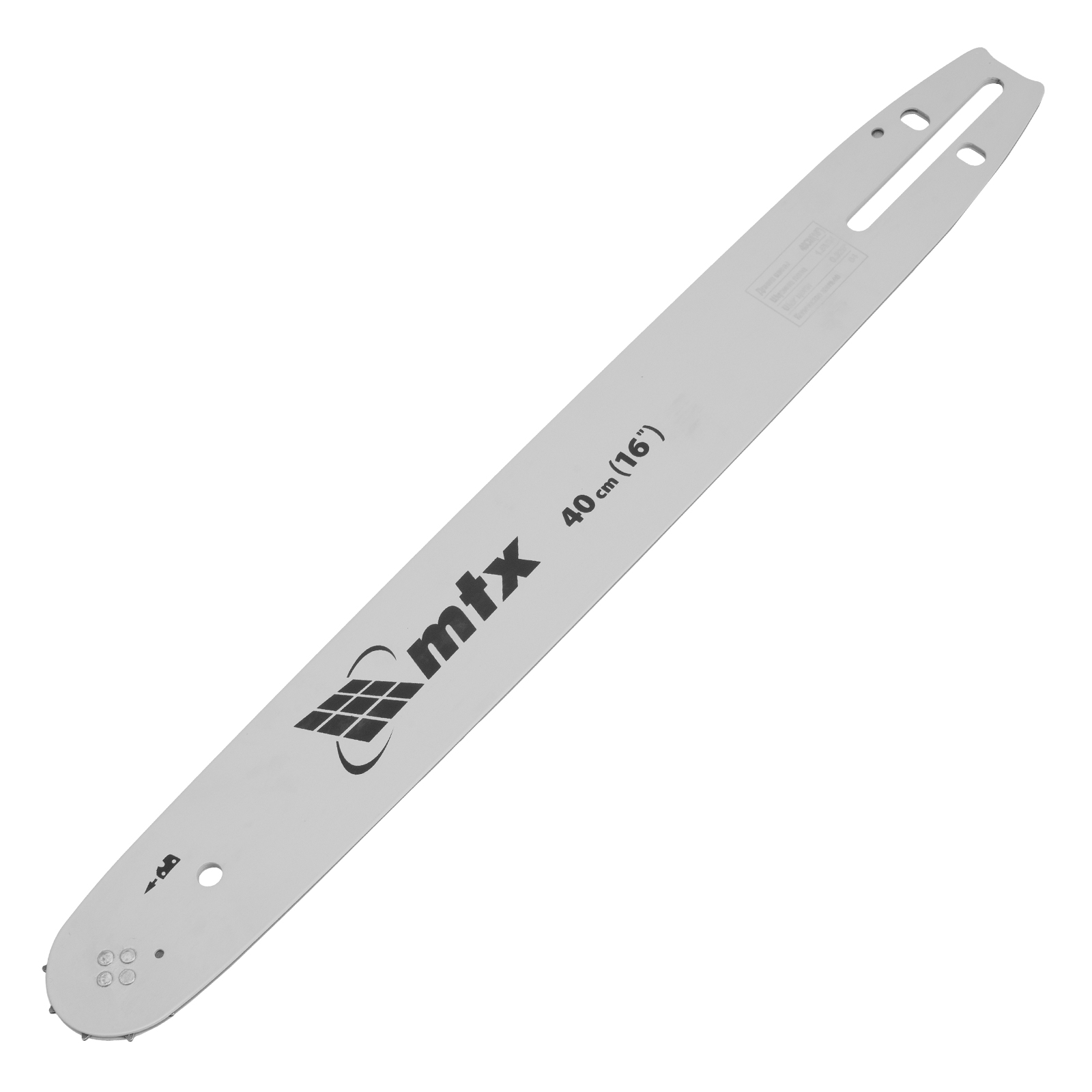 Шина для бензопилы, длина 40 см (16"), шаг 0,325", паз 1,5 мм, 64 звена// MTX (59816)