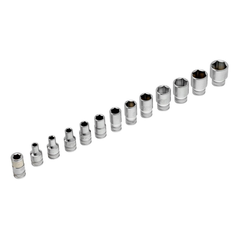 Набор торцевых головок, трещотка 120 зубьев, 1/4", CrV, 36 предметов Gross (14142)