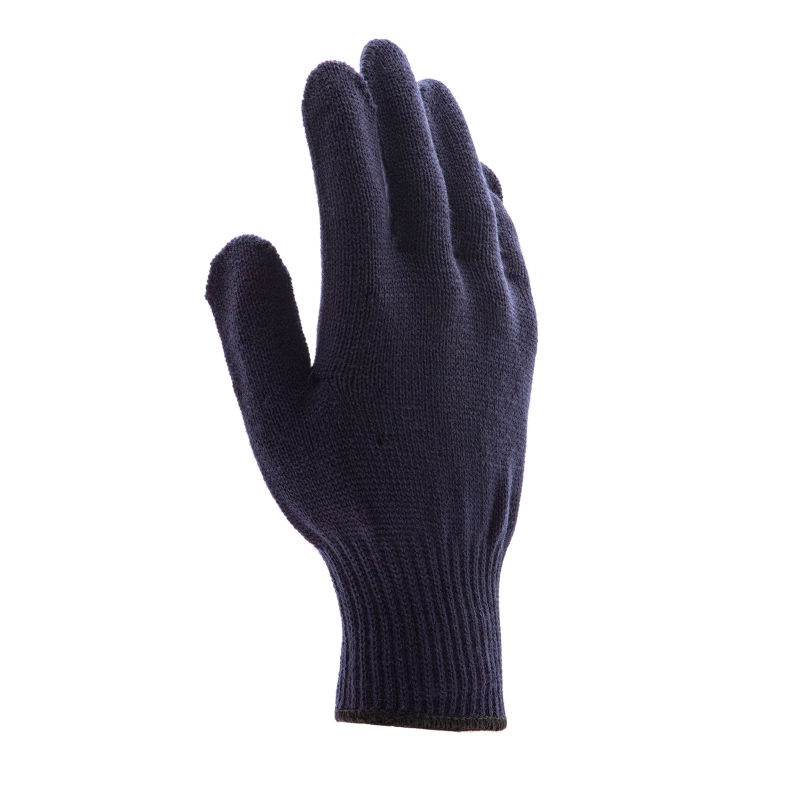 Перчатки трикотажные, акрил, синий, оверлок Сибртех (68655)